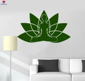 Oturma Odası, Yatak Odası Duvar Sticker Yoga Merkezi Meditasyon Budizm Lotus Çiçeği Çıkartmalar Benzersiz Hediyelik thumbnail 1