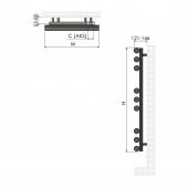 953x500mm Patara Paslanmaz Çelik Parlak Havlupan - 2