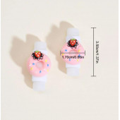 Açık Pembe Çilekli Donut Kablo Koruyucu - 3