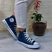 Fiyra 555 Kot Mavi Uzun Unisex Sneaker Keten Spor Ayakkabı - 5