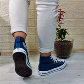 Fiyra 555 Kot Mavi Uzun Unisex Sneaker Keten Spor Ayakkabı - 6