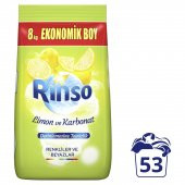 Rinso Toz Çamaşır Deterjanı Limon ve Karbonat Renkliler ve Beyazlar İçin Derinlemesine Temizlik 8 KG - 1