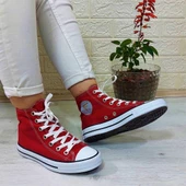 Fiyra 555 Kırmızı Uzun Unisex Sneaker Keten Spor Ayakkabı - 3