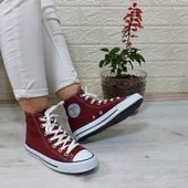 Fiyra 555 Bordo Uzun Unisex Sneaker Keten Spor Ayakkabı - 2