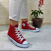 Fiyra 555 Kırmızı Uzun Unisex Sneaker Keten Spor Ayakkabı - 1