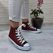 Fiyra 555 Bordo Uzun Unisex Sneaker Keten Spor Ayakkabı - 1