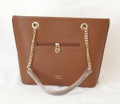 24KCADZ029 Model Sarach Marka Taba Renk Zincir ve Toka Detaylı Kadın Kol Çantası - 2