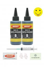 Ekoset Canon PG 545, CL 546 uyumlu Siyah Mürekkep 200ml - 2