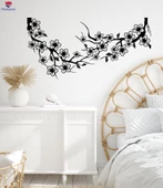 Oturma Odası, Yatak Odası Duvar Sticker Sakura Ağacı Dalı Japonya Çiçekler Doğa Çıkartmaları - 1