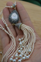 STONEAGE Sakız İncili Özel Tasarım Şık Kolye thumbnail 7