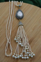 STONEAGE Sakız İncili Özel Tasarım Şık Kolye thumbnail 8