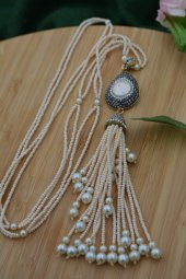 STONEAGE Sakız İncili Özel Tasarım Şık Kolye thumbnail 9