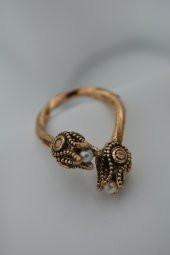 STONEAGE İncili Lale Ayarlanabilir Bayan Yüzük Madeni Bakır thumbnail 1