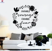 Oturma Odası, Yatak Odası Duvar Sticker Meditasyon Yoga Nefes Nefes Çiçek İç Çıkartmalar thumbnail 1