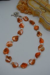 STONEAGE GEÇEK İNCİ VE SEDEF KOLYE thumbnail 1