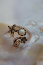 STONEAGE ÖZEL TARASIM İNCİLİ YÜZÜK thumbnail 1