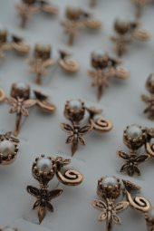 STONEAGE ÖZEL TARASIM İNCİLİ YÜZÜK thumbnail 3