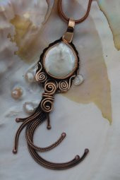 STONEAGE BAROK İNCİLİ TASARIM KOLYE thumbnail 3