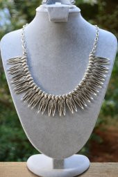 STONEAGE Genç Bayan Kolye Bohem Boho Gerdanlık Hint Gümüşü Türk Malı thumbnail 1