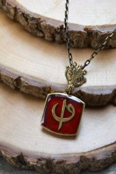 STONEAGE JEWELLERY Elif ve Vav Figürlü Bayan Bronz Kolye thumbnail 2