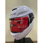 SCOYCO X507 GÜNEŞ VİZÖRLÜ KAPALI MOTOSİKLET KASKI BEYAZ - 1