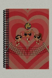 Filenin Sultanları PPG Kalpler Spiralli A5 Çizgisiz Kraft Kapaklı Defter (200 Sayfa) - 1
