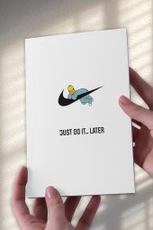 Homer The Simpsons Just Later Tasarımlı Desenli A5 Çizgisiz Defter (50 Sayfa) - 1