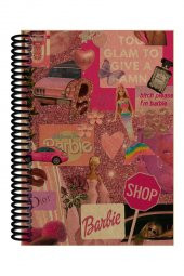 Barbie Kolaj Desenli Spiralli A5 Çizgisiz Defter (200 Sayfa) - 1