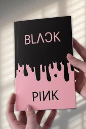 BLACK PINK Siyah & Pembe A5 Çizgisiz Defter (50 Sayfa) - 1