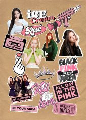 Blackpink 17li Laptop, Tablet, Cep Telefonu, Ajanda, Matara Selefonlu Sticker Seti - 1