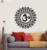 Oturma Odası, Yatak Odası Duvar Sticker Mandala Lotus Çiçeği Om Yoga Meditasyon Çıkartmaları - 1