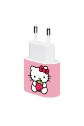 iPhone 20W Şarj Aleti Kaplaması - Hello Kitty Full Kaplama - 1