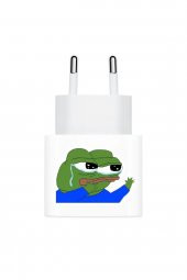 Ağlayan Kurbağa Şarj Aleti Etiketi - Şarj Aleti Sticker (2 Adet) - 1