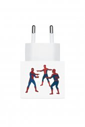 Spiderman Kopyalar Şarj Aleti Etiketi - Şarj Aleti Sticker (2 Adet) - 1