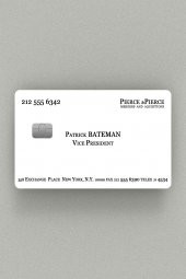 Patrick Bateman Kartvizit Kredi Kartı & Akbil Sticker Kaplama - 1