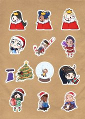 Yılbaşı Christmas Temalı Gamer Valorant 13lü Laptop, Tablet, Cep Telefonu Sticker Seti - 1