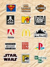 Marke ve Logolar 15li Laptop, Tablet, Cep Telefonu, Ajanda Sticker Seti - 1