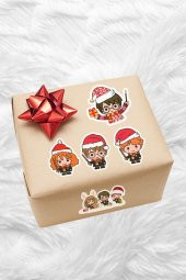 Yılbaşı Harry Potter 5li Laptop Notebook Tablet Sticker Seti - 2