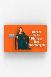 Muhteşem Yüzyıl Hürrem Harem Ne Çipli/Çipsiz Kart Stickerı Kaplama - 1