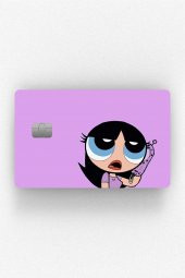 Powerpuff Girls Mor Telefon Çipli/Çipsiz Kart Stickerı Kaplama - 1