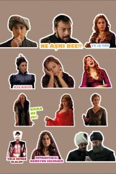 Muhteşem Yüzyıl 24lü Laptop Notebook Tablet Sticker Seti - 1