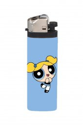 Çakmak Mavi Powerpuff Girls Mavi Bubbless Full Kaplamalı Gazlı Çakmak - 1