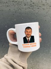 Azer Bülbül Aman Güzel Yavaş Yürü Hediyelik Beyaz Seramik Kupa - 1