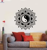 Oturma Odası, Yatak Odası Duvar Sticker Mandala Lotus Çiçeği Yin Yang Sembolü Budizm Çıkartmalar - 1