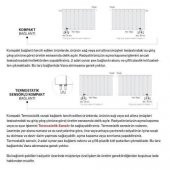 1200x475mm Amber Dikey Gümüş Gri Alüminyum Radyatör Standart Bağlantı thumbnail 4