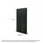 1200X795mm Amber Dikey Antrasit Alüminyum Radyatör Standart Bağlantı - 2