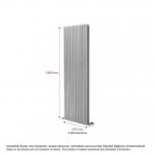 1500X475mm Amber Dikey Gümüş Gri Alüminyum Radyatör Standart Bağlantı - 2