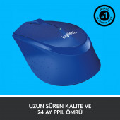 Logitech M330 Sessiz Kablosuz Optik Mouse - Mavi 910-004910 - 5