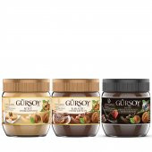 Gürsoy Sütlü Fındık Kreması 400g & Gürsoy Kakaolu Fındık Kreması 400g & Gürsoy Bitter Çikolatalı Kakaolu Fındık Kreması 400g - 1