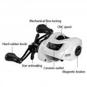 Valkyrie AW200 Sağ El Baitcasting 8kg Max Manyetik Fren 6.3:1 Çıkrık Olta Makinesi Motoru - 8